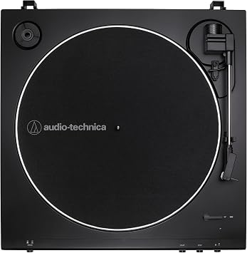 Audio-Technica AT-LP60X-BK Fully Automatic Belt-Drive Stereo Turntable, Black, Hi-Fidelity, Plays 33-1/3 and 45 RPM Vinyl Records, Dust Cover, Anti-Resonance, Die-Cast Aluminum Platter