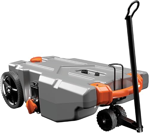 Miniatura 12 de Camco Rhino Tanque de basura portátil para vehículos recreativos de 28 galones con manguera y accesorios, duradero, sin fugas e inodoro (39004)