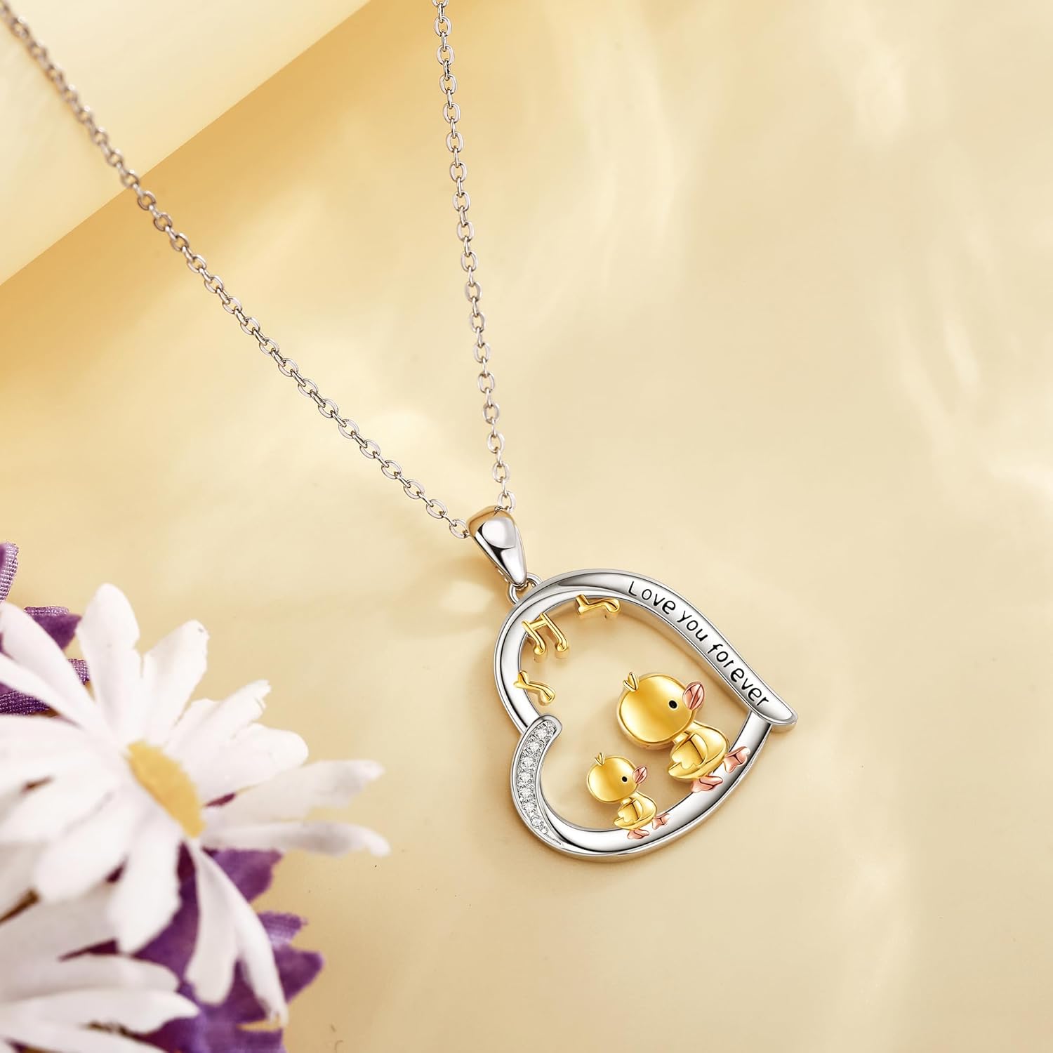 925 Sterling Silver Teddy bear/Otter/Ladybug/Duck/Hippo/Paw print/Dove/Hedgehog/Elephant/Horse/Fox/Cat/Owl/Sloth/Hummingbird/Penguin Necklace Animal Jewelry Gift for Women - Image 3