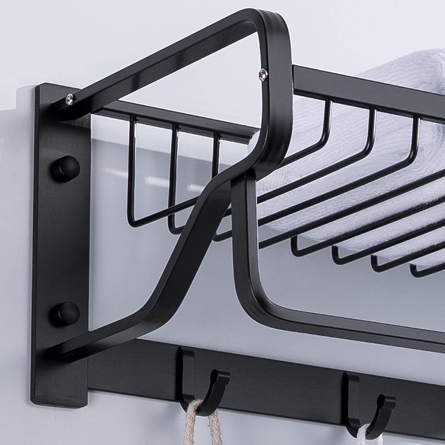 Bathroom Shelves Floating Shelves Aluminum Floating Shelves Wall Mounted Storage Shelves Foldable Bathroom Shelf Wall-Mounted Basket for Storage Easy to Install for Bathroom Storage