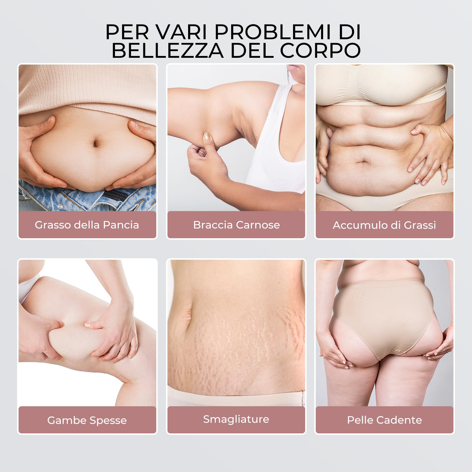 Massaggiatore Anticellulite Professionale, Massaggiatore Anticellulite Senza Fili per Pancia, Vita, Braccia, Gambe, Glutei