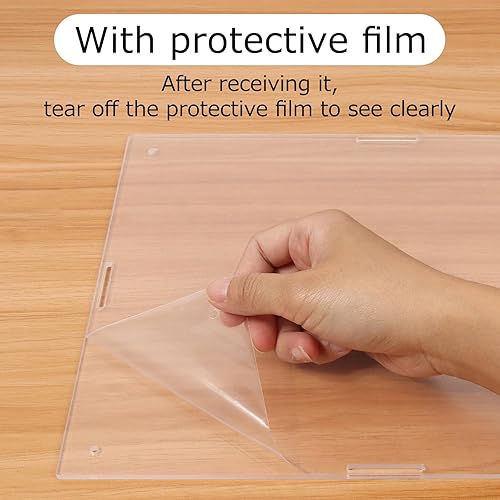 Acrylic Tarantula Enclosure, Reptile Terrarium Breeding Tank w/Temperature Hygrometer,Habitat Reptiles Feeding Box Isopod Terrarium Cage for Insect Lizard Home Office (Reptile-Tank-L(No Tray))(Reptile-Tank-L(No Tray))