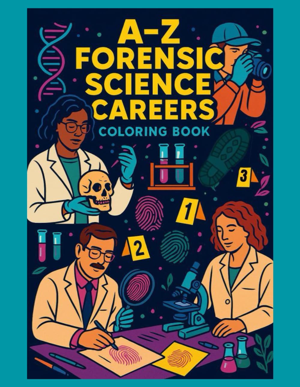 A-Z Forensic Science Careers: Coloring Book (A-Z Career Coloring Books)