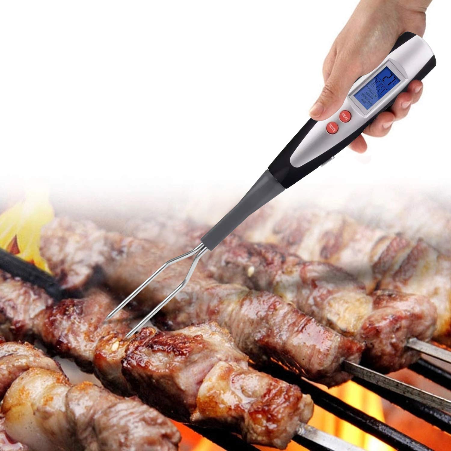 Bеѕt Rеvіеw Meat Thermometer Fork BBQ Fork with Thermometer Digital BBQ Fork Thermometer Digital Cooking Fork Instant Read Fork for Kitchen, Grilling, Smoker, Barbecue, Turkey