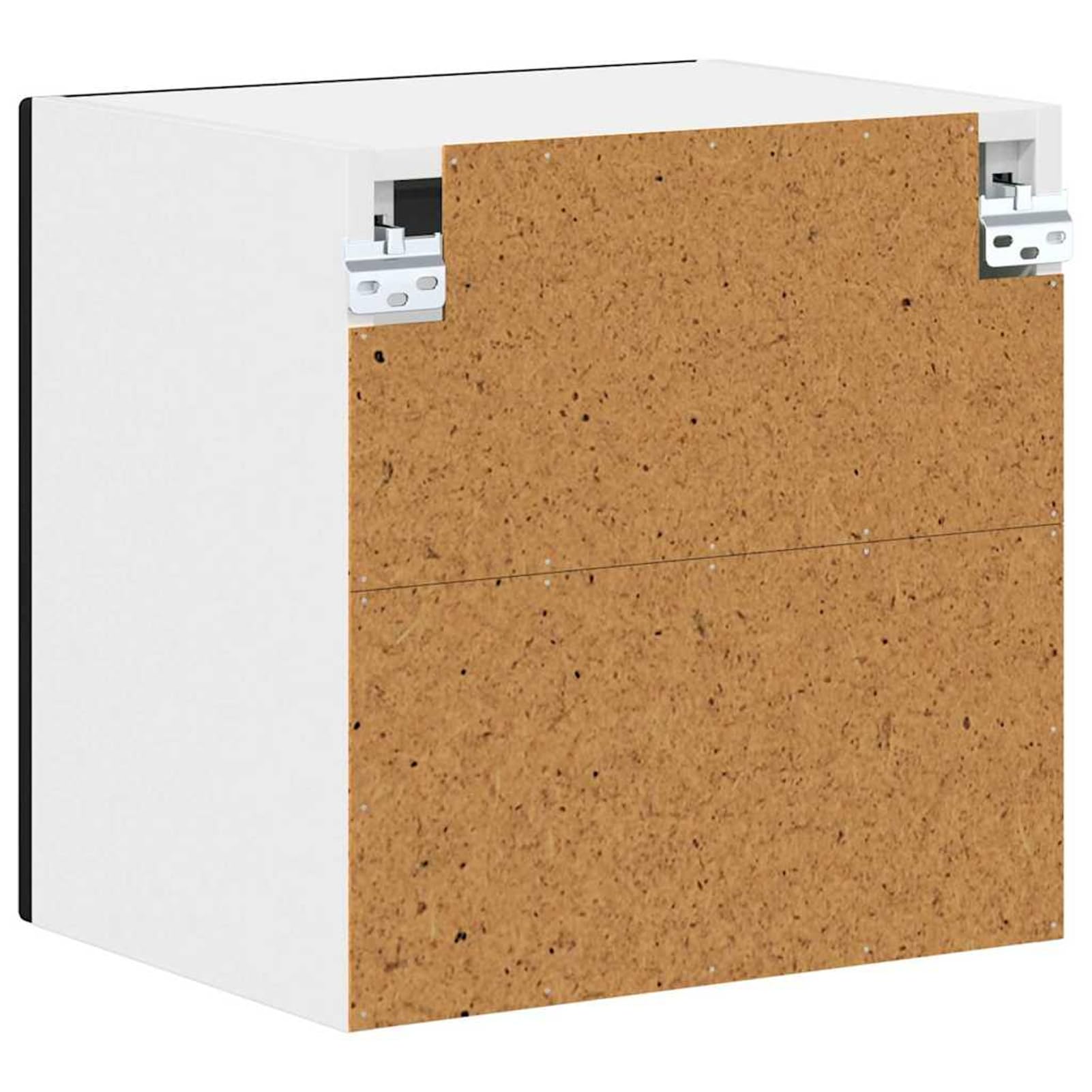 Homgoday Weiße Wandküche mit Regalbrettern & Metallgriffen - Stauraum für Küche & Gewürze Model884477