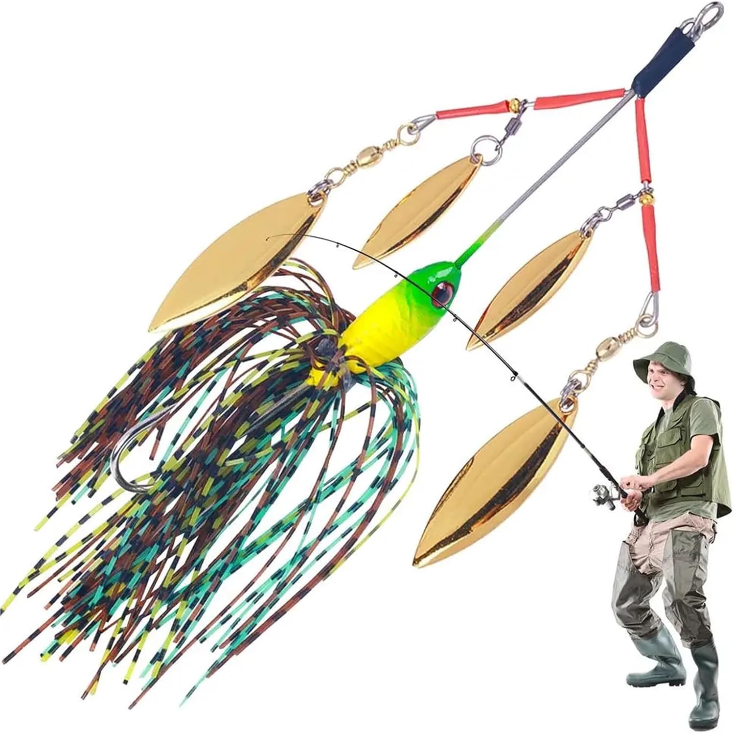 Spinner Baits 10pcs Trout Lures Silicone Skirt Fishing Jig Lure Leisure Activity Accessories for Freshwater Saltwater River Lake Pond for Fishing