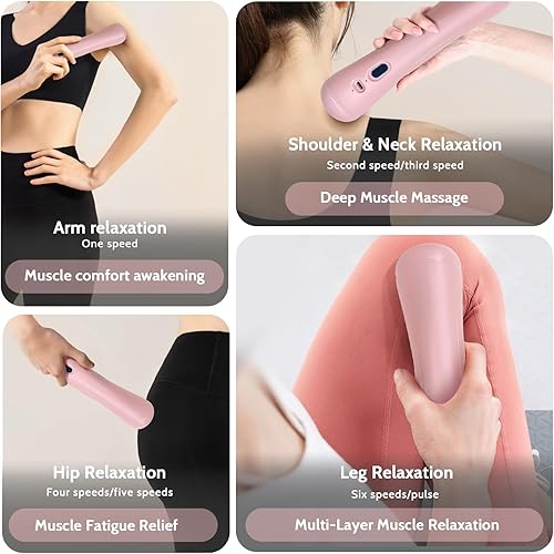 Miniatura 2 de Mancuernas, mancuernas vibradoras para fitness, masaje muscular, entrenamiento de fuerza y pesas, 7 posiciones ajustables para relajación muscular