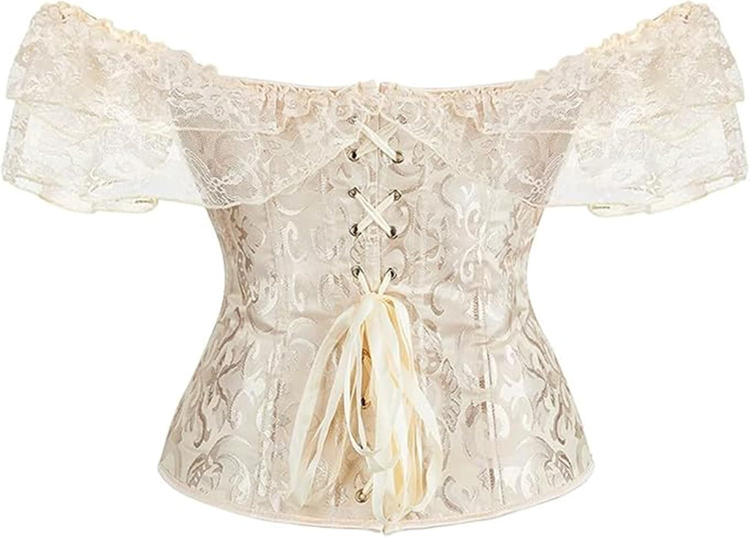 Alivila.Y Fashion Womens Vintage Sexy Removable Spaghetti Strap Bowknot Corset - Image 2