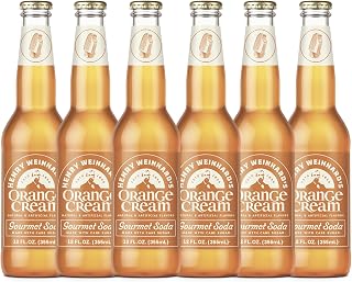 Henry Weinhard's Orange Cream Soda 6 Pack | 12oz Glass Bottles | Classic American Flavor | Premium Craft Soda