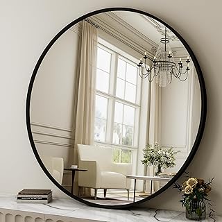 14 Mirror Bathroom Ideas for Brighter Spaces and Modern Style 19 40 Inch Round Mirror - Circle Mirrors for Bathroom, Entryway and Living ...