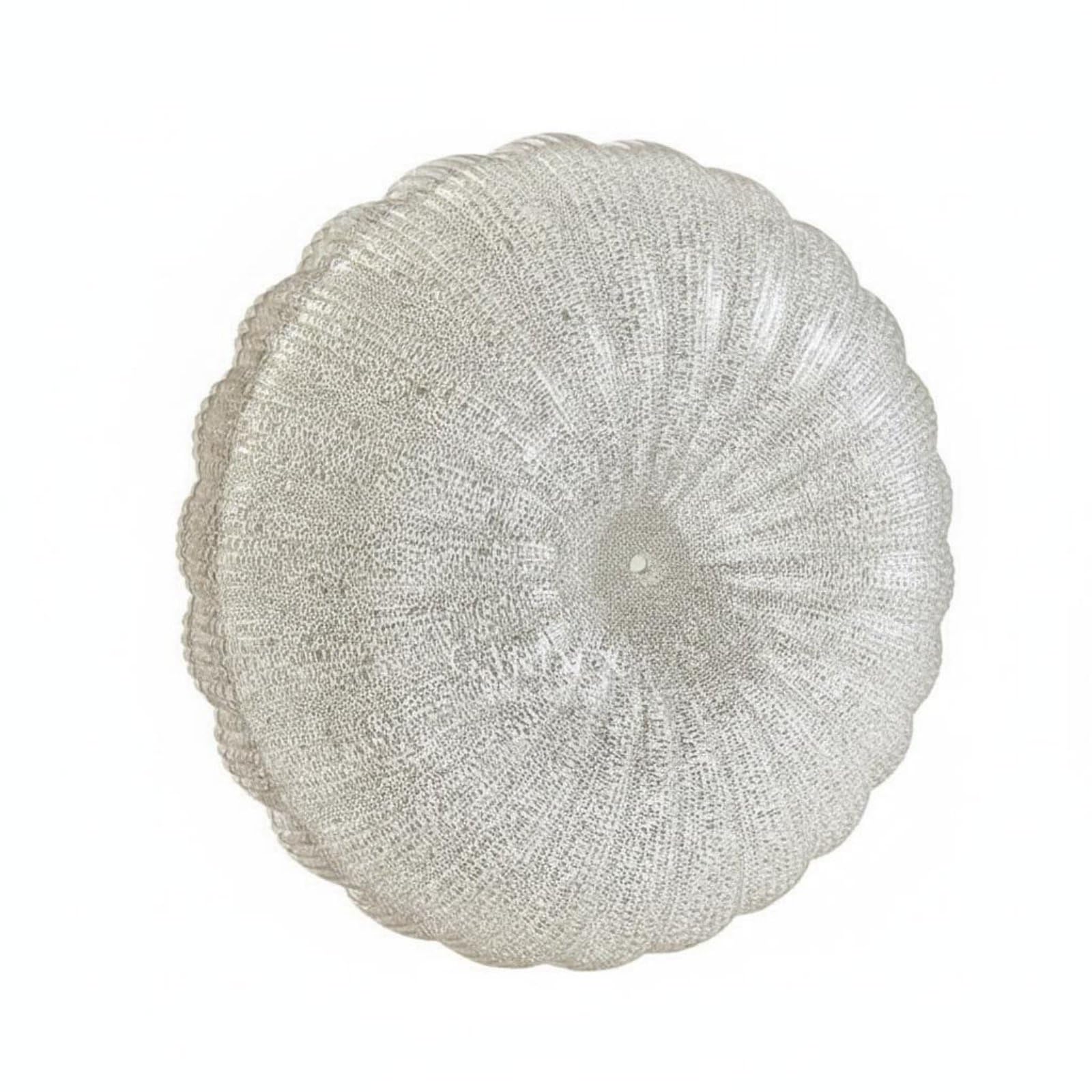 Deckenlampen Abdeckung Glas Lampenschirm Ersatz Rund Mattierte Textur Eleganter Glanz Sanfte Ausleuchtung Dickwandiges, Durchmesser 50cm, Mittelloch 1.2cm