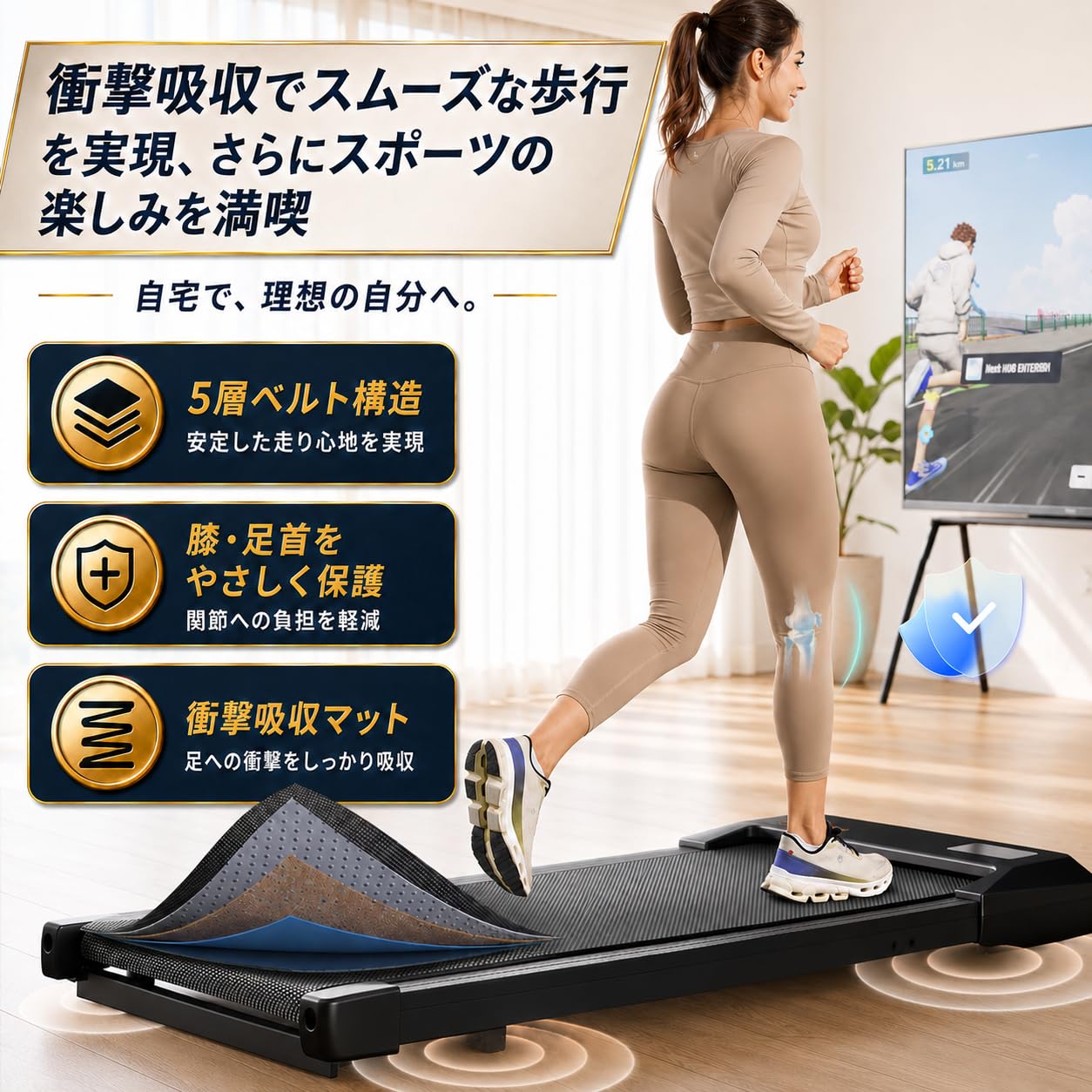 電動ルームランナー ウォーキングマシン 家庭用1〜10km/h 耐荷重100kg Amazon | 電動ルームランナー ウォーキングマシン 家庭用 1～8km/h 耐