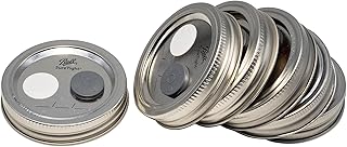 Root Mushroom Farm-6Pcs Regular Mouth Mushroom Liquid Culture Lids, Mason Jar Lid with large air exchange opening(13mm), 0.22um PTFE Filte r& 20mm Self Healing Injection Port