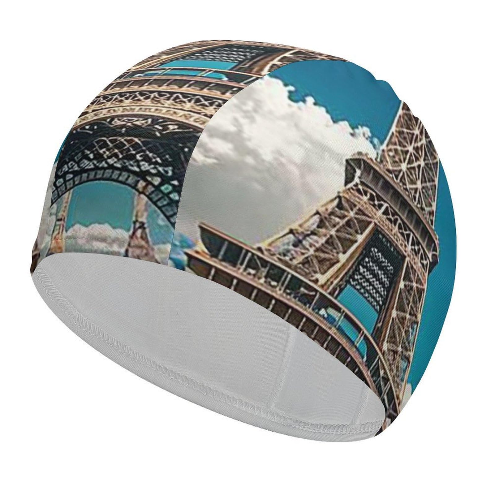 Iron Tower Swim Cap for Women & Men High Elasticity Swimming Hat Protects Hair and Scalp, Comfortable Lightweight Bathing Caps for Long Hair