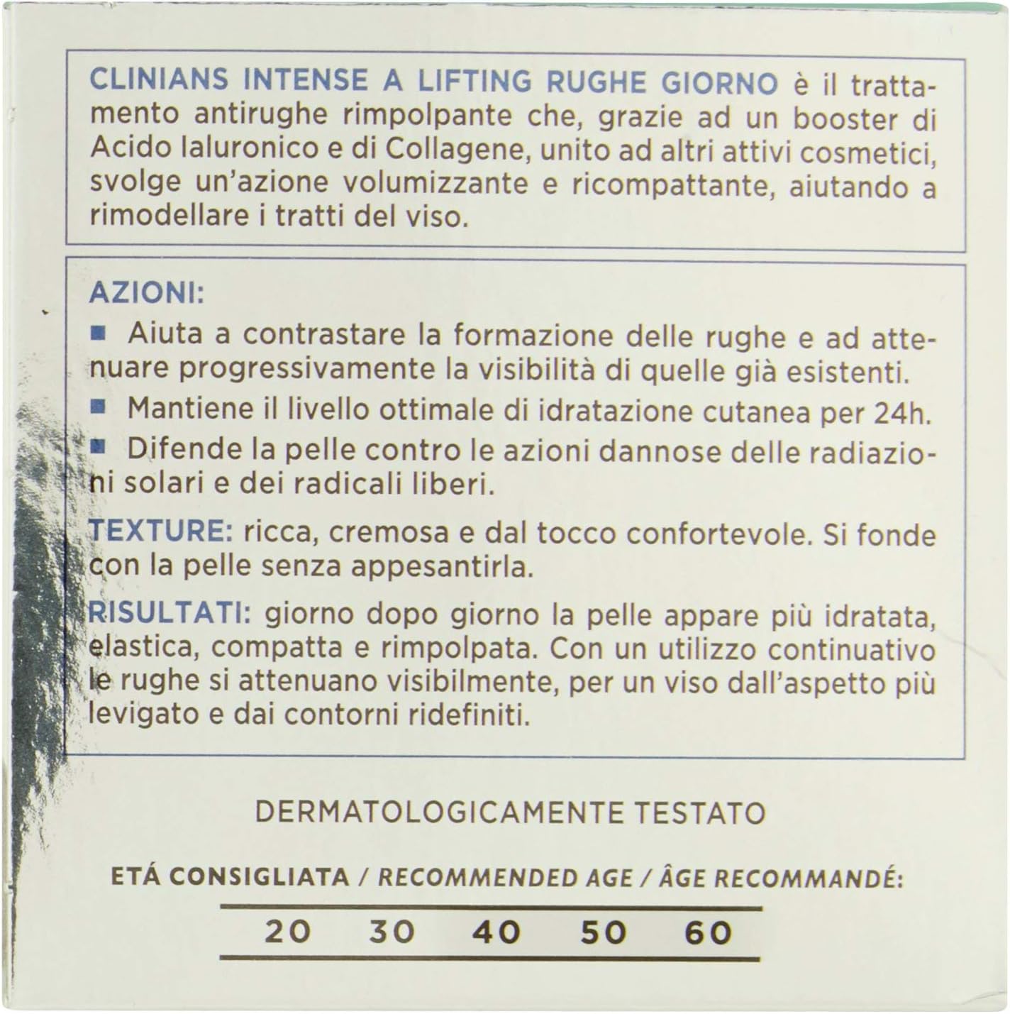 Clinians Intense A Lifting Rughe - Repairing Face Cream