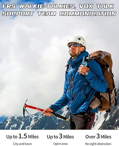 Miniatura 5 de Walkie Talkies para adultos de largo alcance  NXGKET Paquete de 4 walkie talkies recargables de 2 vías de radio 22 canales FRS con linterna VOX