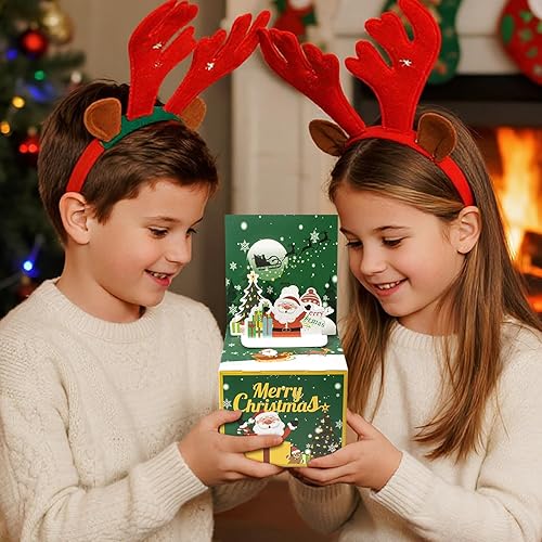 Vista 54 de Caja de dinero para regalo en efectivo, caja de regalo de Feliz Navidad, caja de regalo sorpresa, caja de dinero con soporte para dinero en efectivo