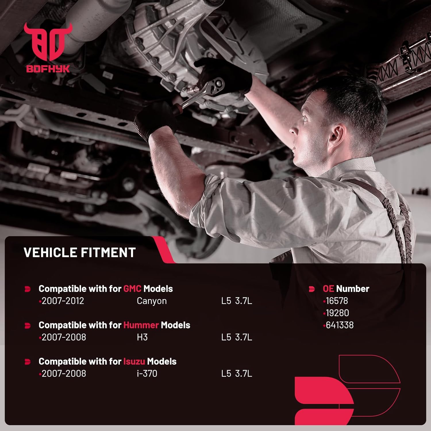 BDFHYK Front Exhaust Manifoldc Catalytic Converter with Gasket Kit Compatible with Chevrolet Colorado 2007-2012, Compatible with GMC Canyon 2007-2012, L5 3.7L, EPA Compliant, Replace 16578
