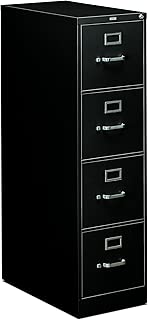 HON 4-Drawer Letter File - Full-Suspension Filing Cabinet, 26-1/2-Inch Black (310 Series - Model 314PP) - coolthings.us