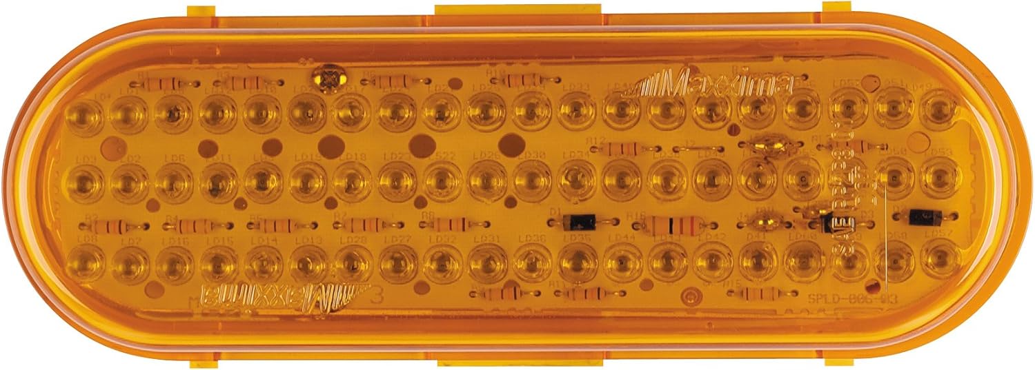 Maxxima M63100R Red 6" Oval Stop/Tail/Turn Light