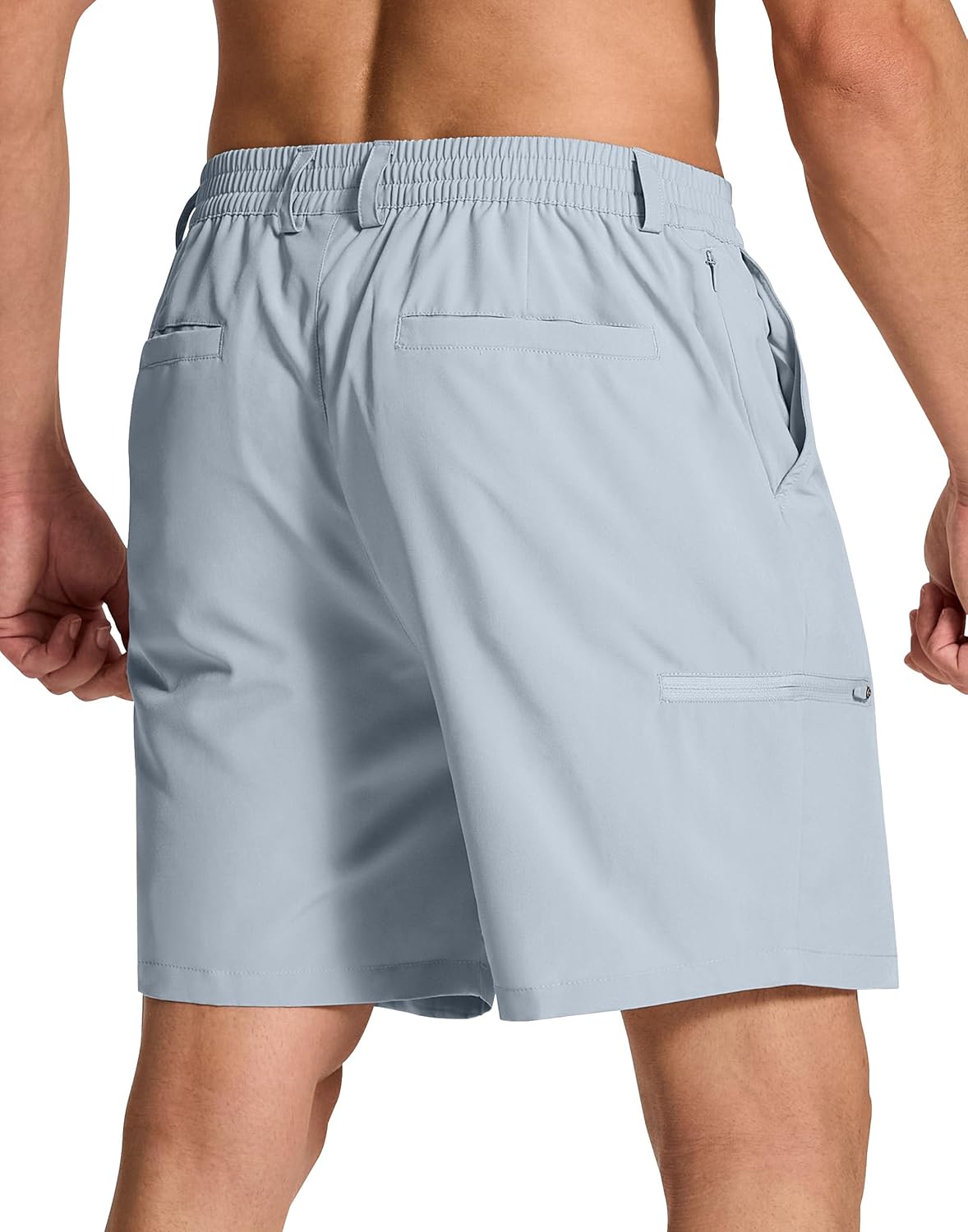 Mens Stretch Golf Shorts with 6 Pockets Dry Fit 7 Inch Inseam Lightweight Dress for Hiking Work Casual - Image 3