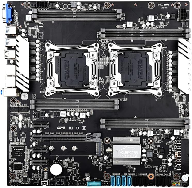 Placamãe X99 Dual Gaming com 8 slots de memória DDR4 10 portas 3.0 com suporte para CPU da
