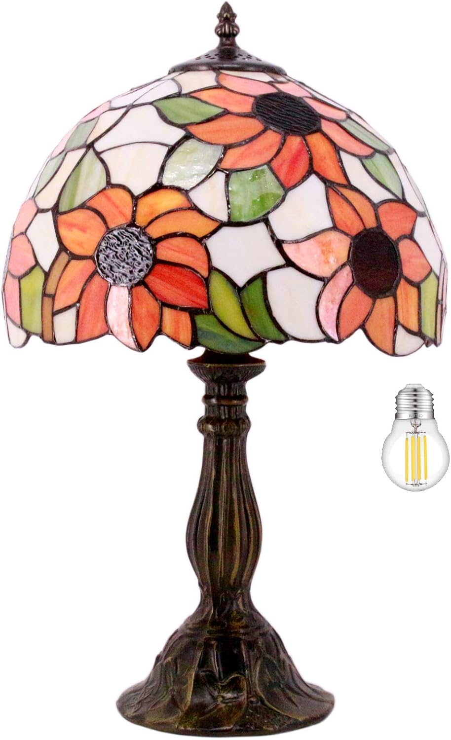 Tiffany Table Lamp (LED Bulb Included) Stained Glass Table Lamps Wide