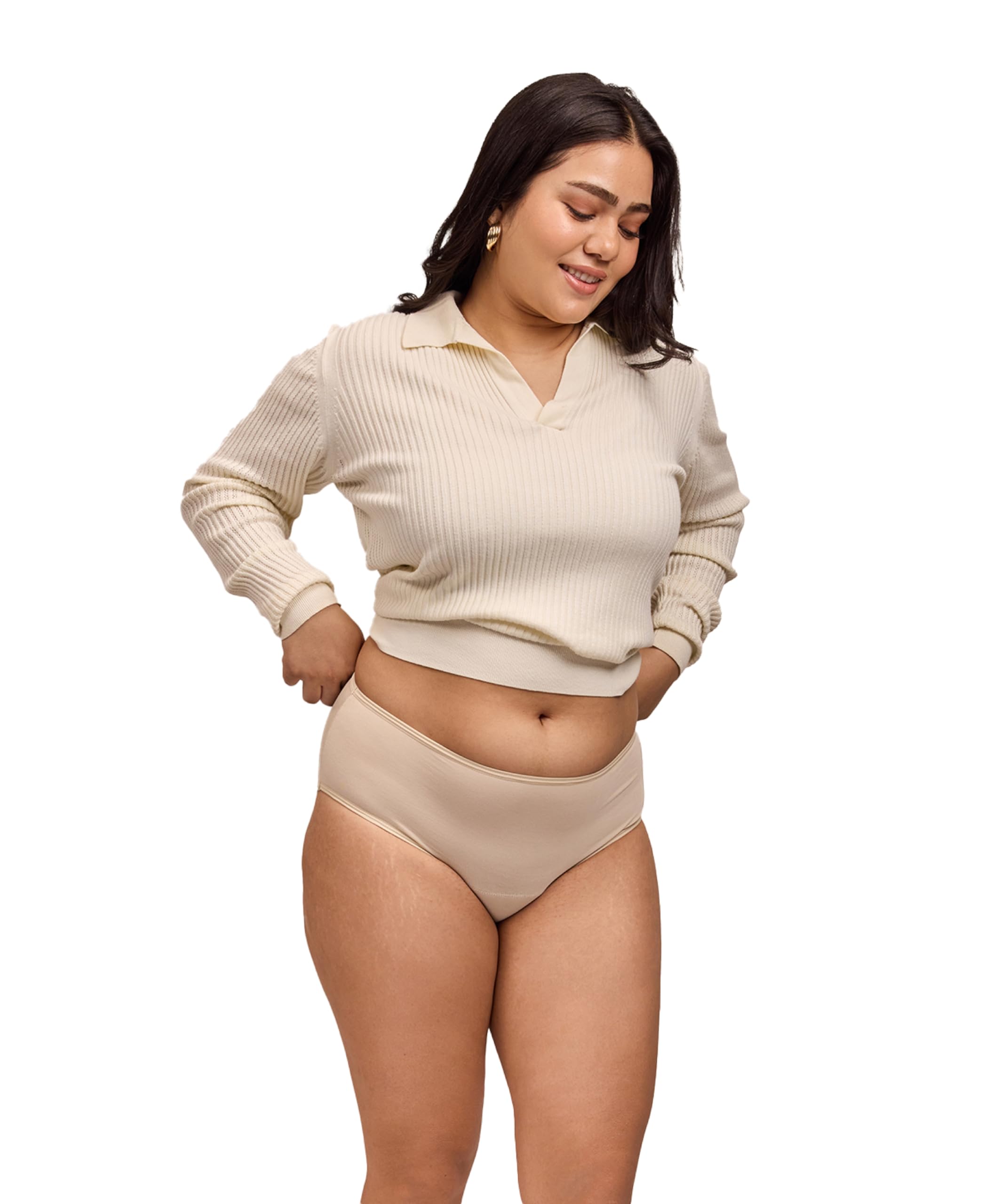 nushu Hip Hugger Period Panty for Women, Leak Proof & Reusable Underwear - for Super Heavy Flow, Absorbs Up to 6 Pads, 12-24hrs Protection, Bamboo Fabric Panty-picture-35