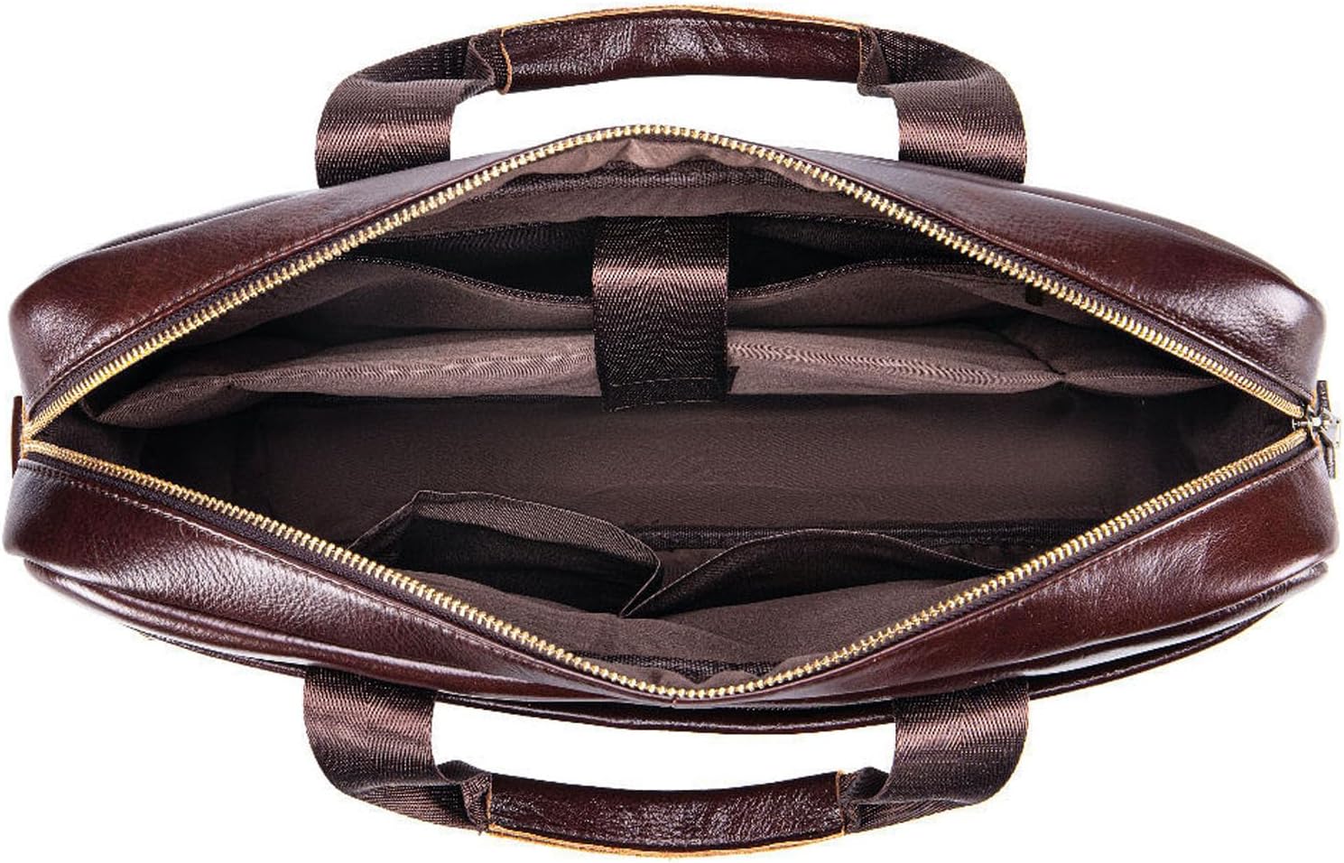 Vintage Leather Laptop Briefcase, 16 Inch Messenger Bag, Crossbody Shoulder Computer Satchel for Men Office Computer Bag - Image 4