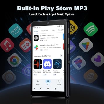 32GB MP3 Player with Bluetooth and WiFi, 4.02 HD Music Player with Spotify