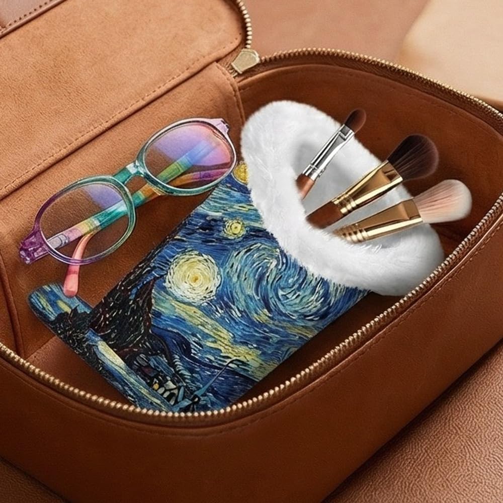 Plush Lined Eyeglasses Holder, Glasses Stand Case, Anti-scratch Glasses Storage Organizer for Desk, Nightstand, Office