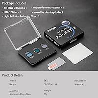 Vista 9 de Haoge Juego de filtros magnéticos para DJI Osmo Pocket 3, incluye filtro de niebla negra de 1/4, filtro de reducción de pullución de luz, ND
