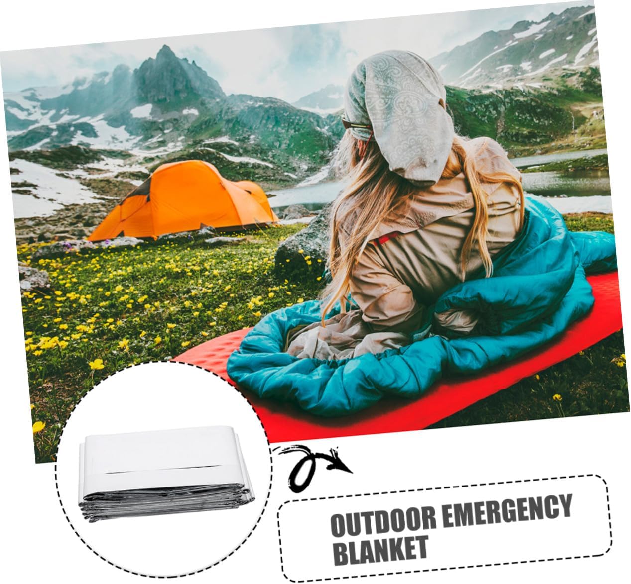 Zerodeko 4pcs Emergency Blankets Survival Thermal Reflective Camping Blanket Set, Silver Aluminum Foil Rescue Insulation Sheet 130x210cm for Outdoor First Aid and Hiking