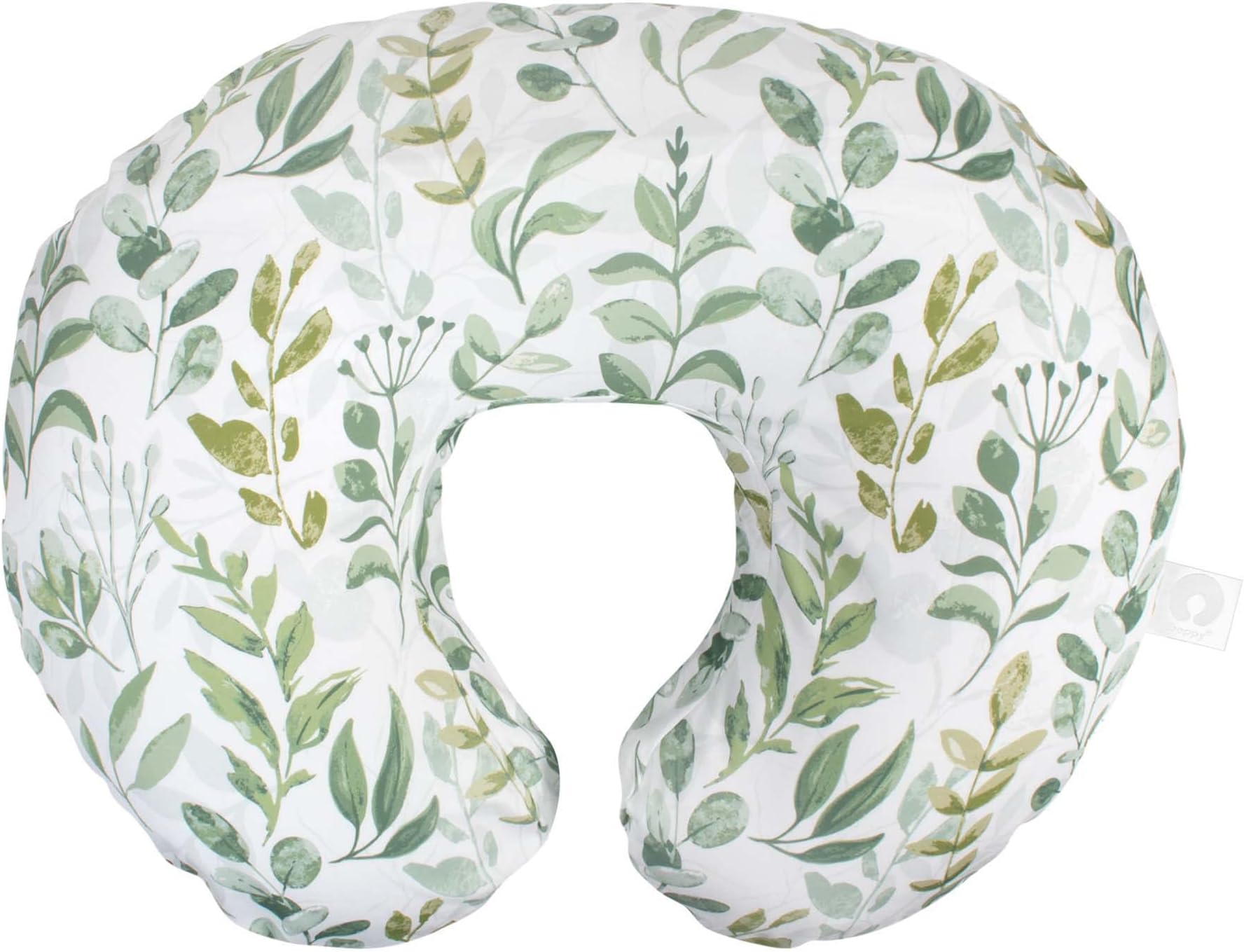 Boppy Original Support Nursing Pillow, Green Foliage, Ergonomic Breastfeeding, Bottle Feeding, and Bonding, Firm Hypoallergenic Fiber Fill, Removable Cover, Machine Washable