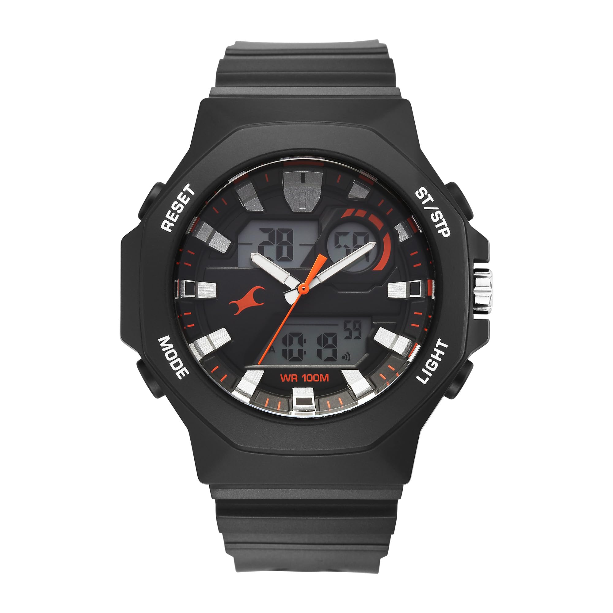 Fastrack Streetstyle 4 Quartz Black Round Dial Men's Watch | PU (Polyether) Strap Material | Watches for Man Analog - 38171PP01-image-30