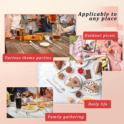 Miniatura 5 de Juego de cuchillos esparcidores de queso, 16 piezas, accesorios de charcutería, cuchillos de acero inoxidable para servir (plata)