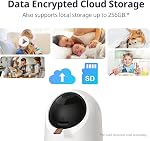 SwitchBot Caméra intérieure de sécurité 3K/5MP - Camion pour baby Pet Monitor, 2.4G Plug-in Wi-Fi, Vision nocturne, 2 C'est bien audio. 360 Suivi des mouvements, mode de confidentialité, fonctionne avec Alexa, Cloud & SD Stockage