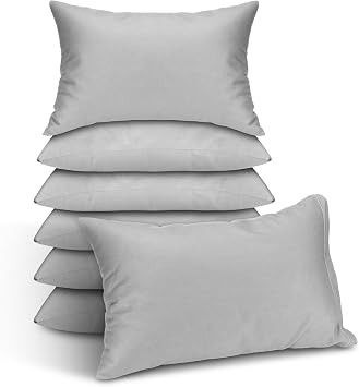 Kigley 6 Pack Mini Pillows Bulk Small Pillows 14"x9" Soft Travel Nap Pillow for Daycare Nap Time Pet Neck LumbarGray