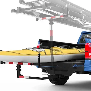 POFENZE 2-in-1 Hitch-Mount Truck Bed Extender with Hitch Stabilizer