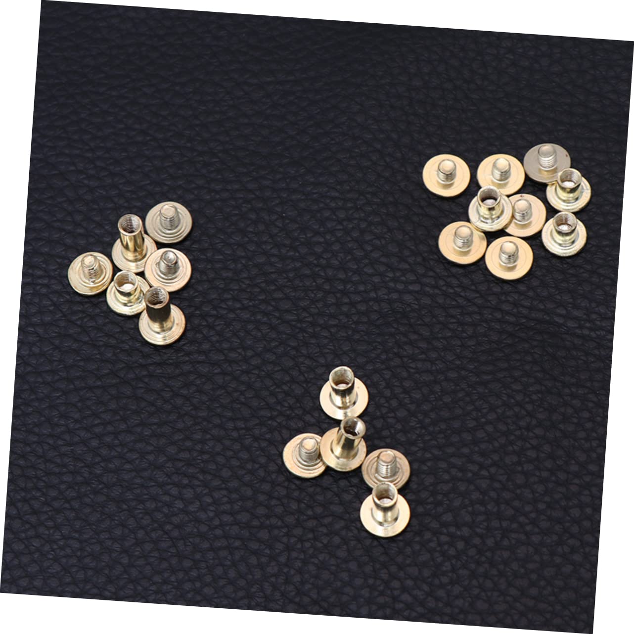 Uonlytech 45Sets Copper Plated Screw Rivets for Account Book Picture and Recipe Nail Each Durable Metalworking DIY Supplies