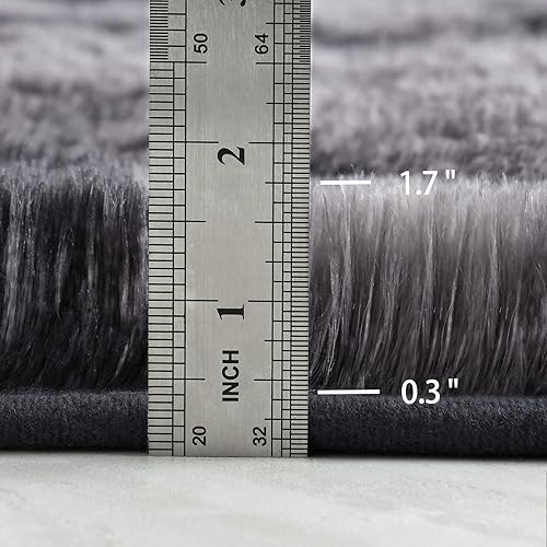 Miniatura 2 de Hutha - Alfombras grandes de 8 x 10 pies para sala de estar, alfombra súper suave y esponjosa moderna para dormitorio, alfombras de pelo largo