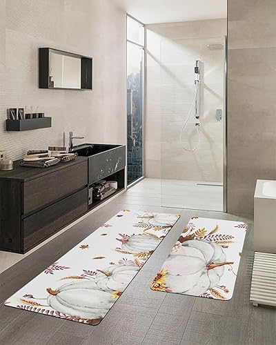 Miniatura 2 de Tapete de baño de calabaza de otoño, antideslizante, de secado rápido y absorbente, de tierra de diatomeas, para fregadero de cocina, lavable, para