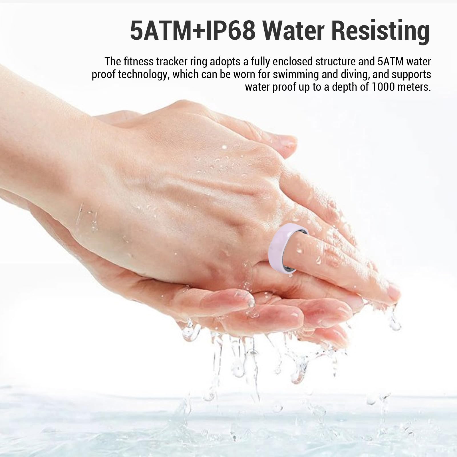 Annadue Smart Ring, Tracker Sanitario NFC per Uomo e Donna, Contapassi Magnetico Impermeabile IP68 per Fitness e Sonno