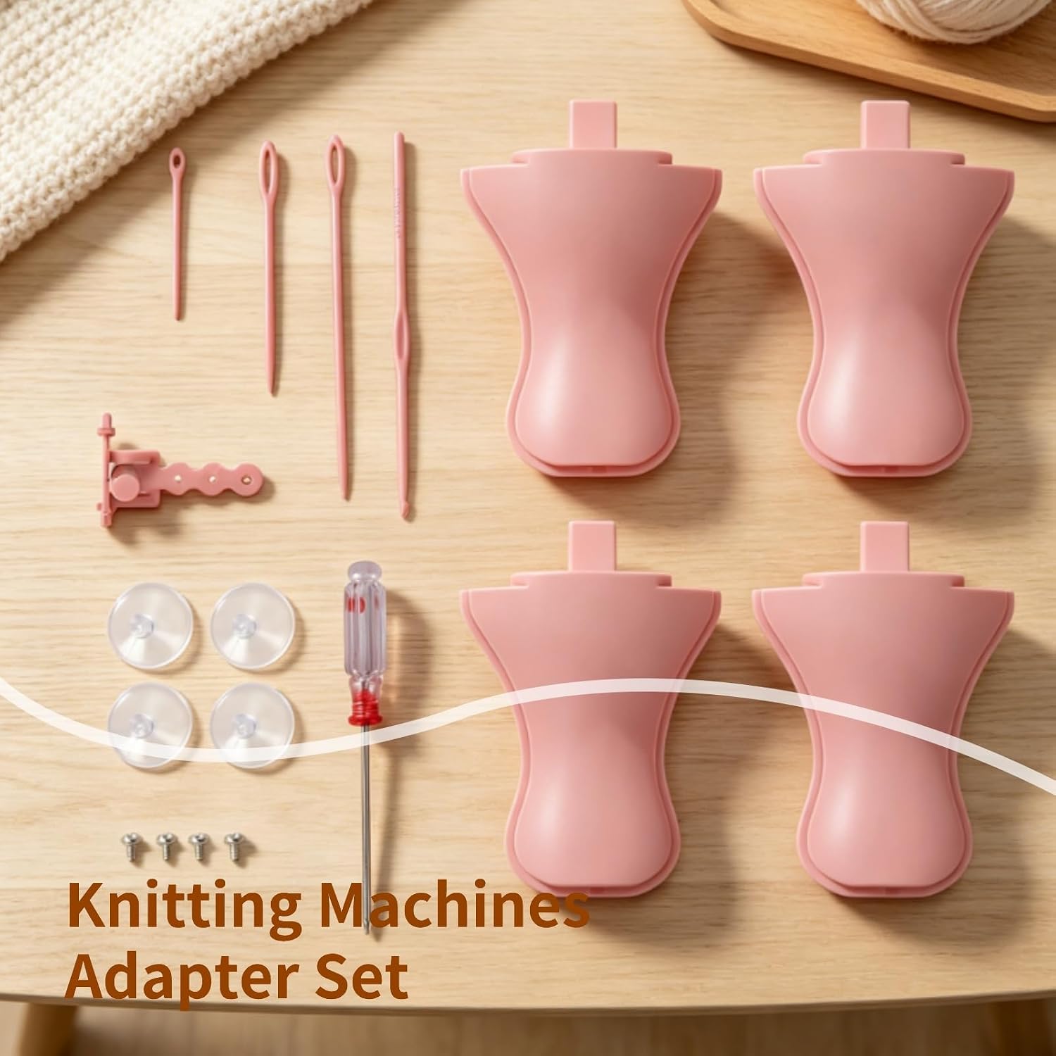 Knitting Machines Adapter Set of 18 Knitting Machine Accessories Include Knitting Tensioner Drill Attachment and Knit Hook Kit for Sentro 22 40 48 for Jamit
