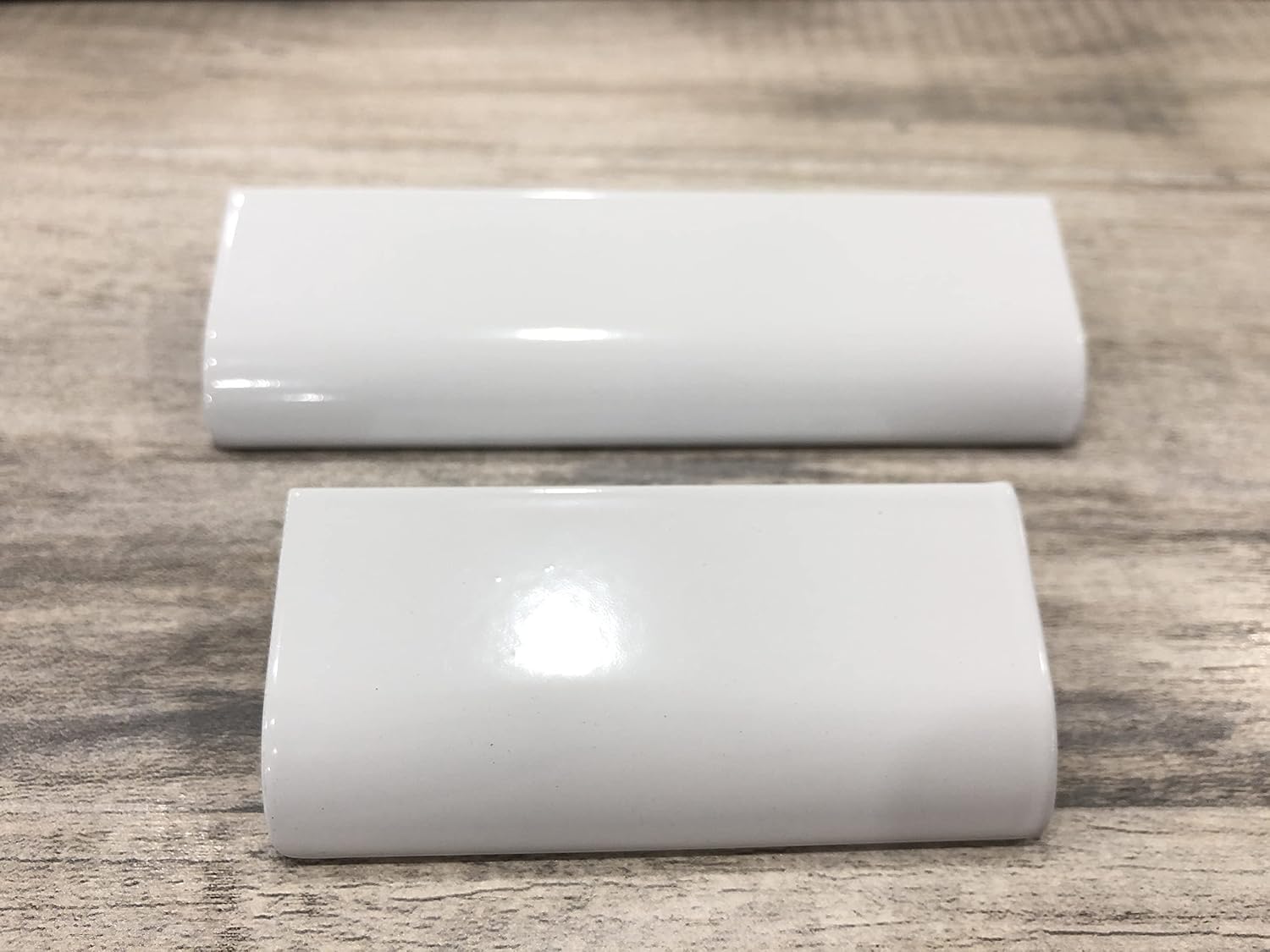10Pcs 4.72" White Arc Surface Pull,White Edge Pulls Furniture Drawer Handles Hidden Cabinet Handle,Hole Dia.3.78"/96mm