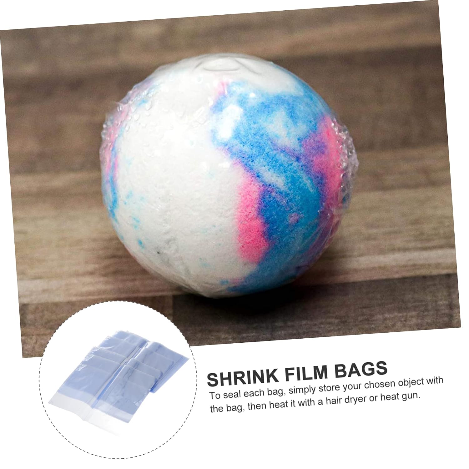 GLEAVI 1600pcs PVC Shrink Wrap Bags Food-Grade Packaging for Soaps Film for Projects and Crafts