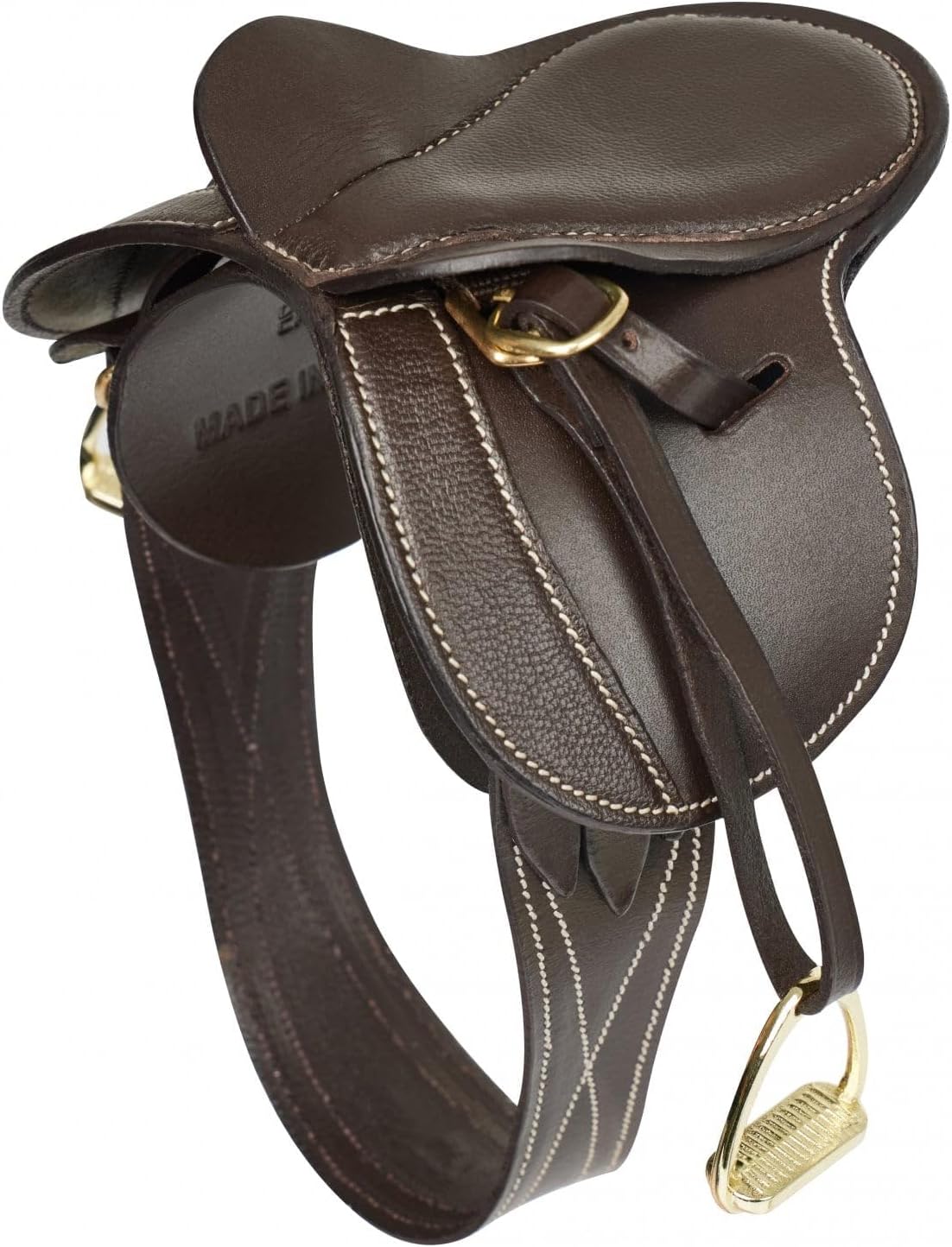 Lemieux Toy Pony Saddle - Brown - Fine Grain Leather - Suitable for Ages 8 Years +