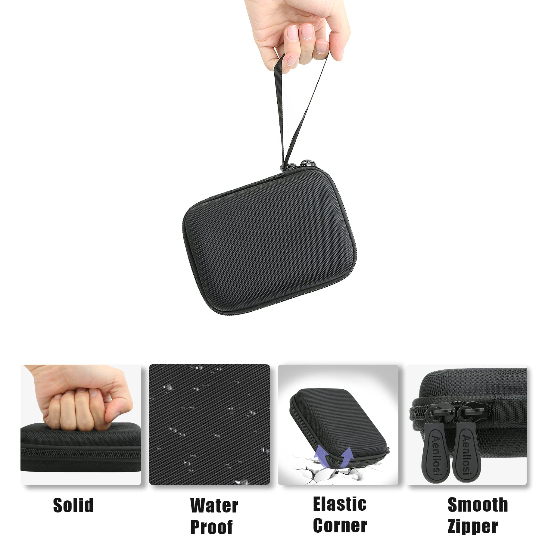 Aenllosi Borsa Case Custodia per Samsung T7/T7 Shield/T7 Touch/T9 SSD Esterno Portatile Hard Disk Esterno (Ferroso)