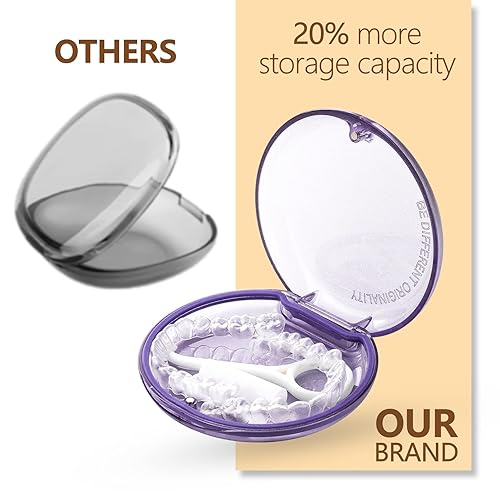 Miniatura 3 de Estuche de retención, funda de protección nocturna de dientes grande, funda de alineador delgado para adolescentes, adultos, funda portátil