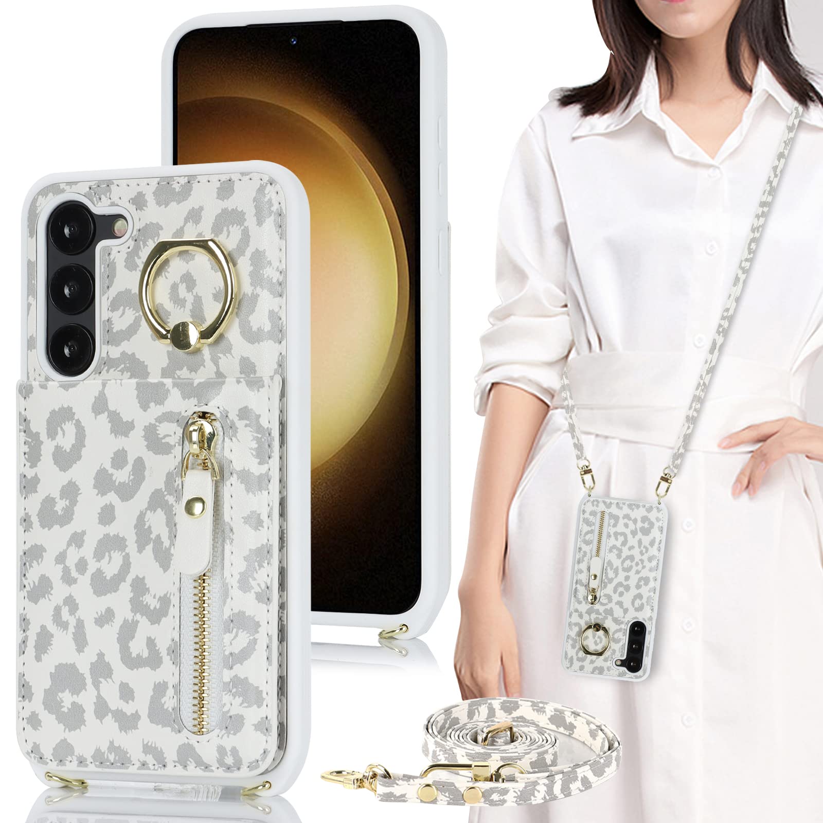 Amazon.co.jp: S23 galaxy ケース ショルダー 手帳型 上下開 リング 
